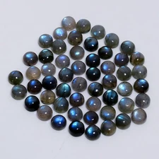 100% Natural Labradorite Round Cabochon Gemstone Lot 20 Ct 7X7X4 mm AL-24