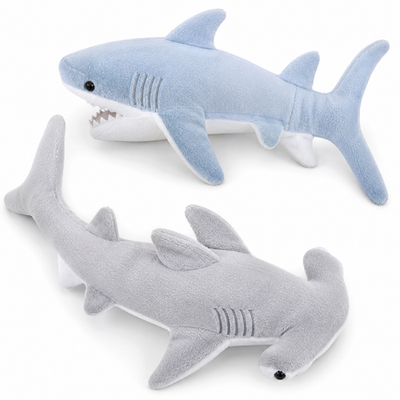 #ad Shark Plush Bundle 🦈 13#x27;#x27; Hammerhead amp; 14#x27;#x27; Mako – Soft Ocean Animal Toys Gift $16.97