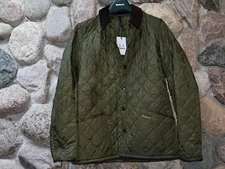 Barbour Heritage Liddesdale Quilted Jacket Coat Green UK Sizing Extra Large XL