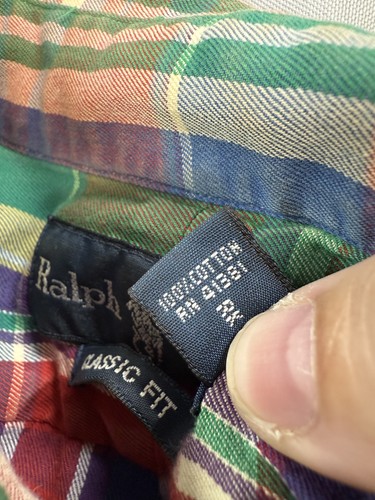 Ralph Lauren Shirt Mens Large Plaid Classic Fit Long Sleeve Button Down Casual - Picture 7 of 14