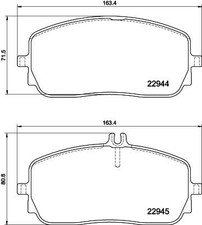 HELLA BREMSBELÄGE VORNE passend für MERCEDES A-KLASSE B-KLASSE CLA EQA EQB