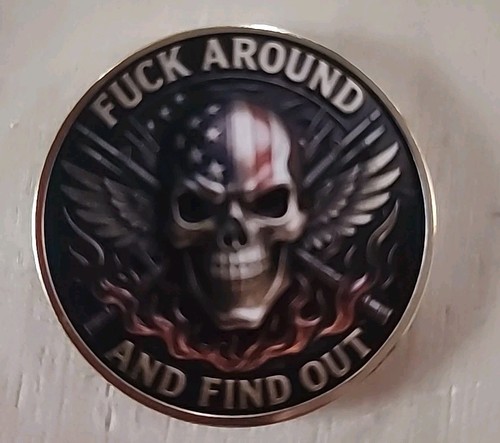 1 Baby Boomer Skull Coin FAFO Badass Generation Commemorative Coin in Holder NEW