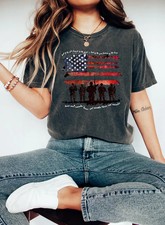American Army T-Shirt Patriotic USA Flag 4th of July Gift Idea