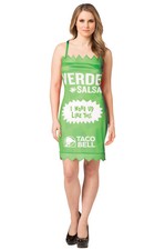 Brand New Taco Bell Hot Sauce Packet Dress Verde Funny Adult Costume