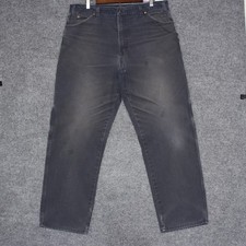 Dickies Men's Blue Carpenter Canvas Pants Trousers Size 38x32 Streetwear Faded