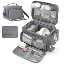 Breast Pump Bag Fits Spectra S1 S2 Wearable Milk Pack Waterproof Mat Gray
