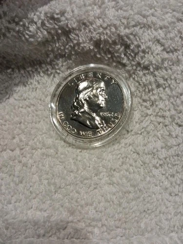1962 50C (Proof) Franklin Half Dollar Near Perfect In Capsule (107)