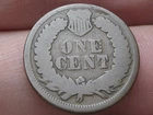 1866 Indian Head One Cent Penny- About Good Details, Brown