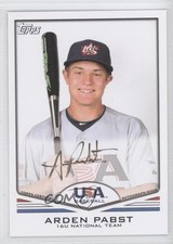 2011 Topps USA Baseball Team Gold Ink 25/25 Arden Pabst #USA-A35 Auto 0q1p
