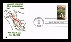 DR JIM STAMPS US COVER ALASKA HIGHWAY 50TH ANNIVERSARY FIRST DAY ISSUE