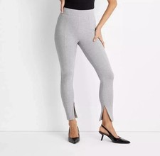 A New Day High-Rise Skinny Ankle-Zip Ponte Pants Trousers size S small Gray NEW