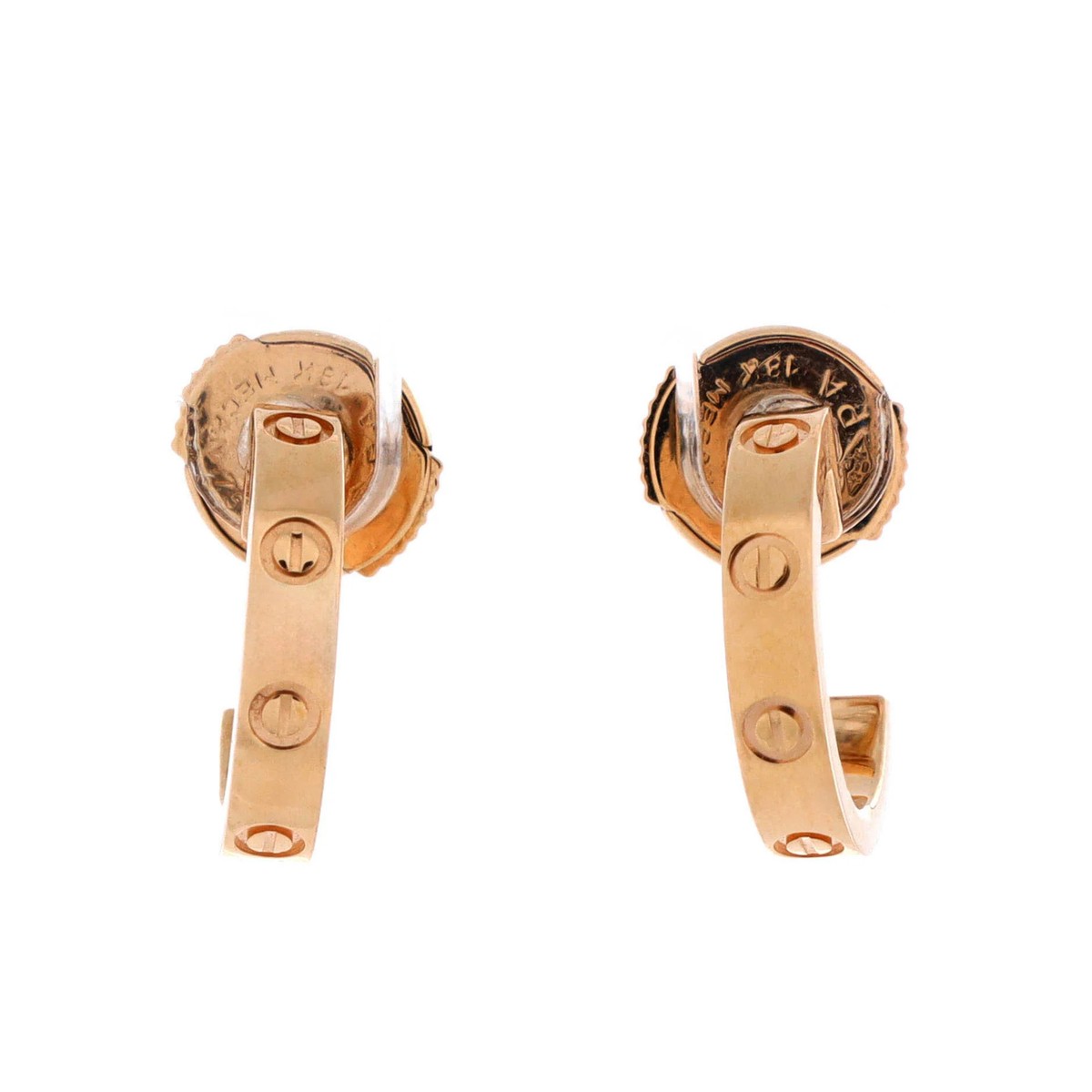 Cartier Love Hoop Earrings 18K Rose Gold Small | eBay