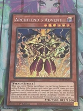Yugioh 1x Archfiend's Advent BLTR-EN046 Terminal Revenge Secret Rare 1st Ed NM
