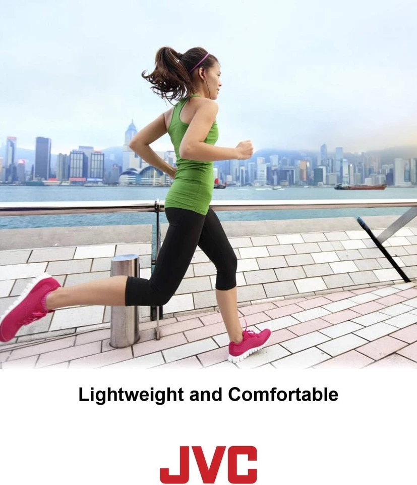 JVC Adjustable Ear Clip Sweat Resistant In-Ear Sports Headphone - Black Black He - Image 4 of 4