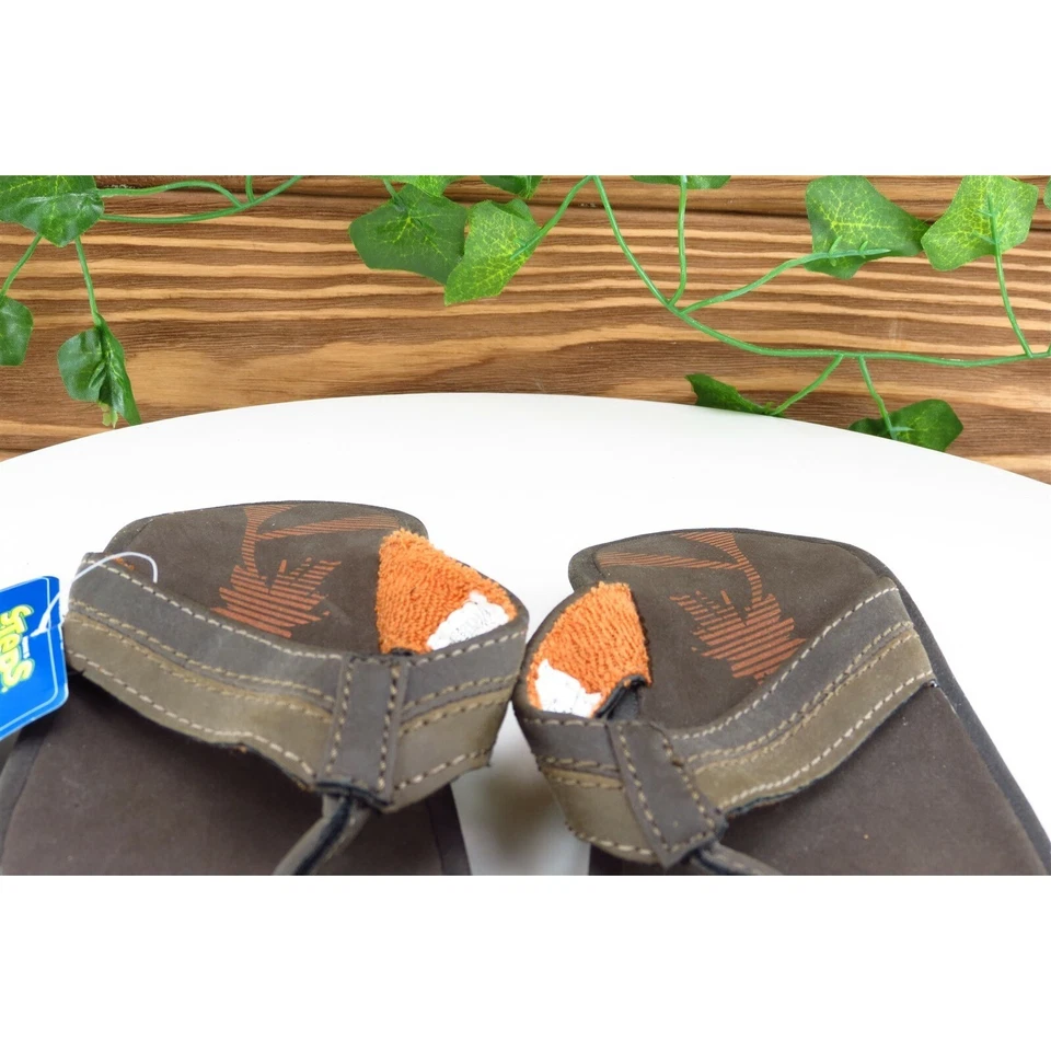 Chanclas sintéticas marrón medio Sonoma para niños pequeños 12 Foto 3 de 4