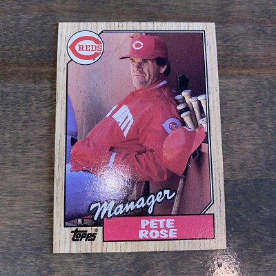 1987 Topps Pete Rose #393 Manager Cincinnati Reds Checklist A9 | eBay