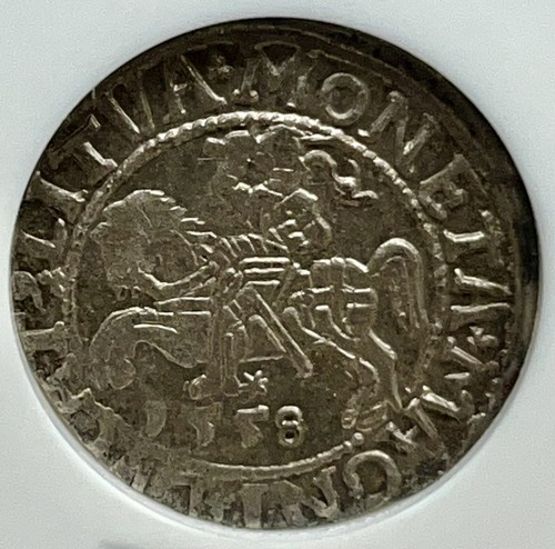Poland Lithuania 1558 1/2 Groat Polgrosz Sigismund II August NGC MS 61 L/LITVA - Picture 3 of 5
