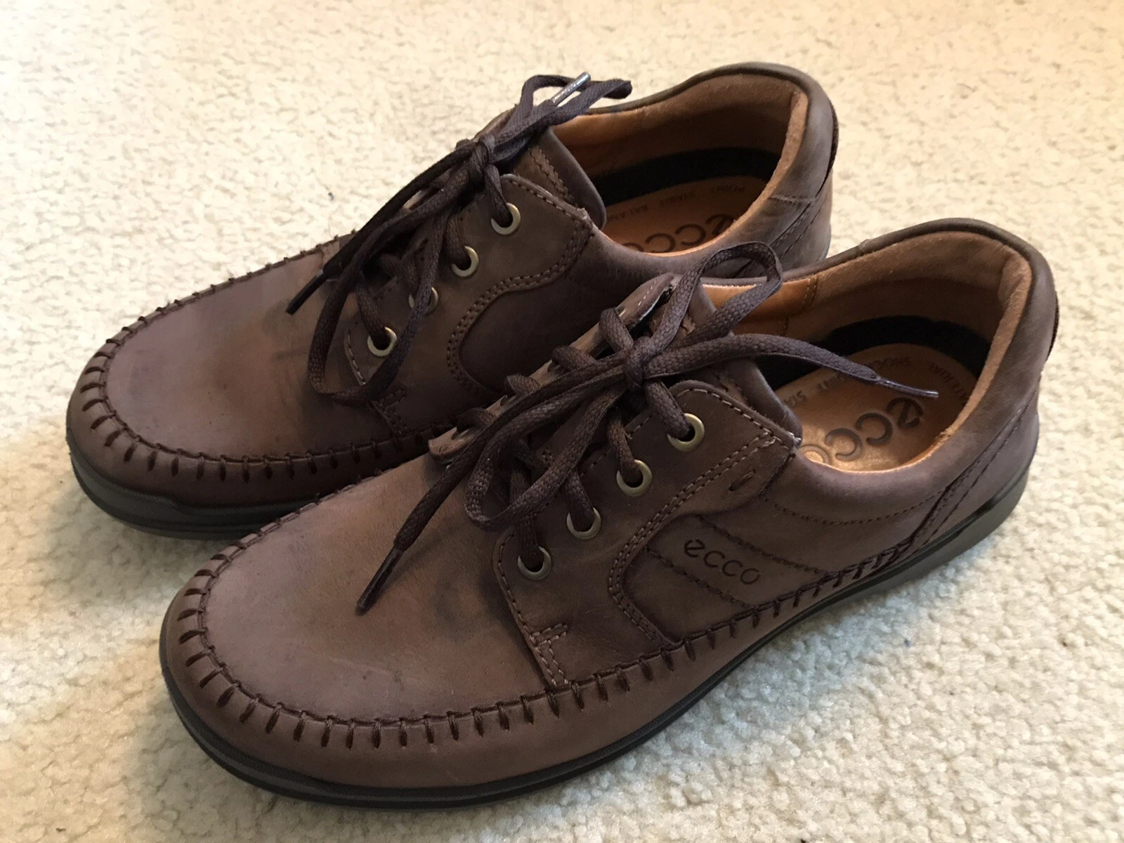Mocassini stringati Ecco da uomo in pelle taglia 42 EU 8 8 5 US