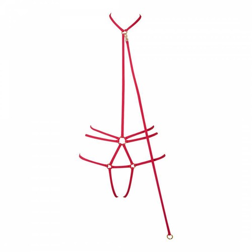 AGENT PROVOCATEUR RED MILA SAUCY PLAYSUIT WITH LEAD BNWT COMES IN AN AP GIFT BOX - Picture 5 of 5