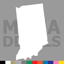 Indiana Vinyl Die Cut Decal Sticker - IN State Outline