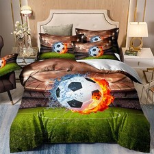 Image of Sports Football Duvet Cover Set Bedding Set Quilt Cover Single Double King Sizes
