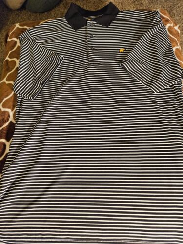 Jack Nicklaus Polo Shirt Mens Large Golden Bear StayDri Golf Performance Striped - Picture 3 of 8