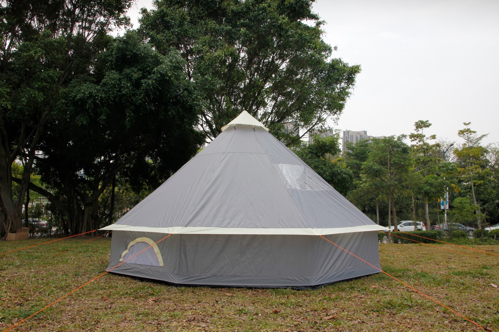 4m Tent Pyramid round Bell Tent Grey With Zipped In Ground Sheet water proof 4m Tent Pyramid round Bell Tent Grey With Zipped In Ground Sheet water proof