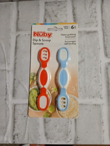 Nuby 2in1 Hot Safe Feeding Spoons & Dip & Scoop Spoon Lot - Picture 5 of 6