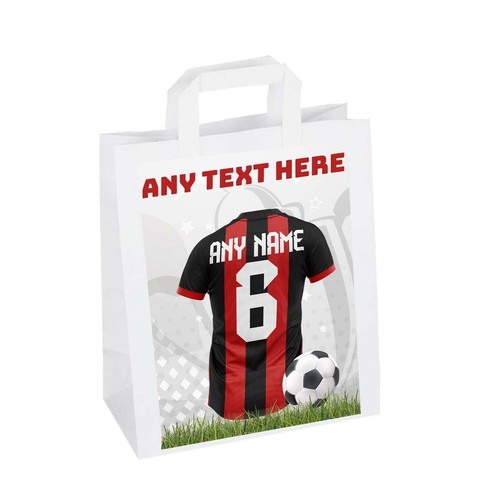 Football Party Bags Jersey Design Birthday Sporting Events  ANY TEXT/NAME/NUMBER - Picture 55 of 153
