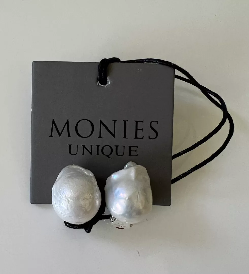 Baroque pearl clip on best sale earrings
