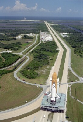 STS-79 Rollout Hurricane Bertha Space Shuttle Atlantis 8X12 PHOTOGRAPH