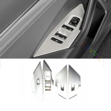 Glass Window Lifting Lock Panel Trim For Volkswagen Jetta Mk7 19-22 Matte Silver