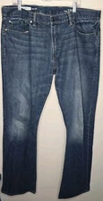 Gap 1969 Jeans Mens 40x36 Blue Bootcut Western Whiskered 100% Cotton Denim