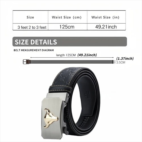 2024 New Leather Belt Men Women Cow Buckle Waist Strap Belt for Jeans Waistband - 第 4/7 張圖片
