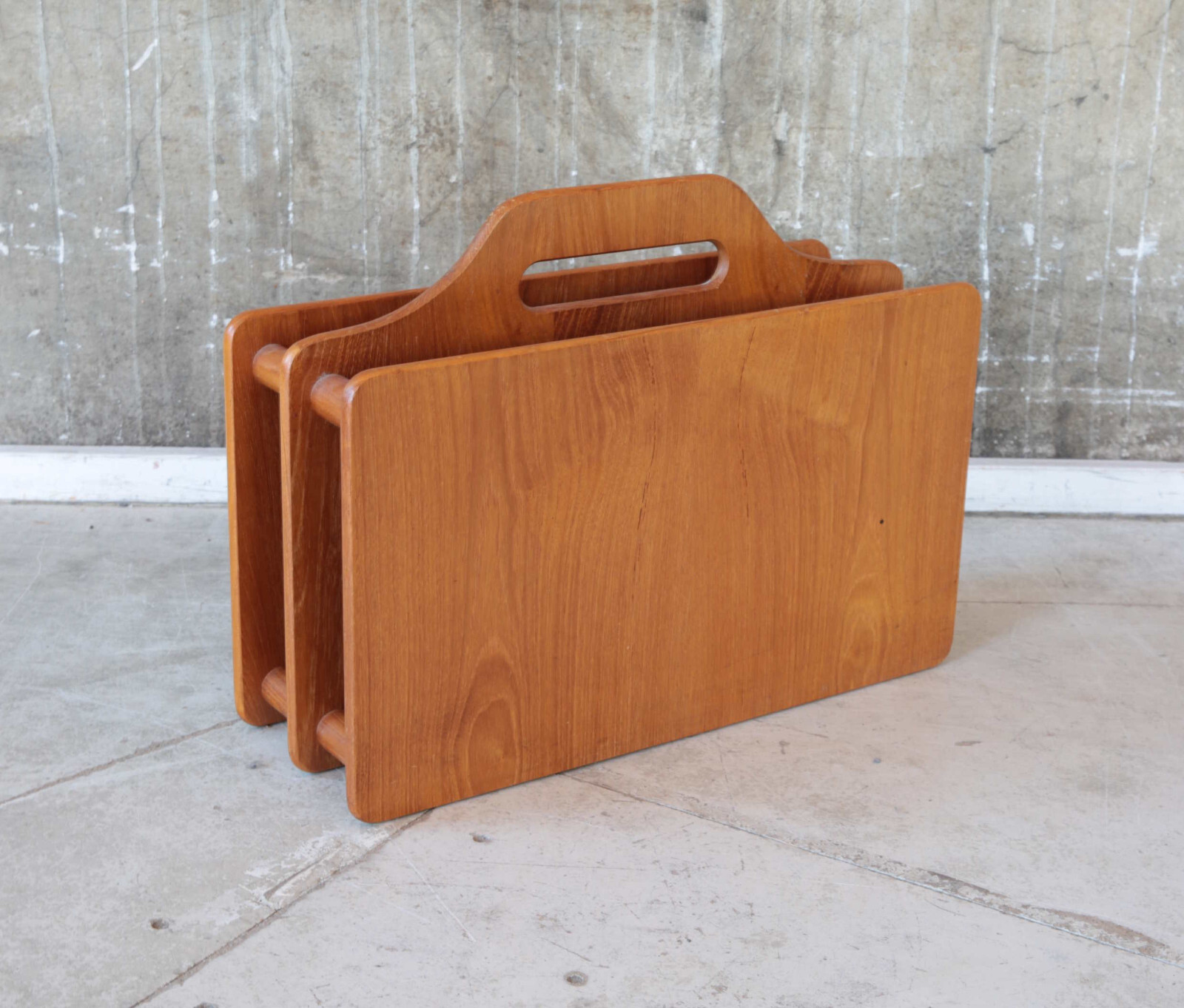 Vintage Teak Zeitungsständer 70er 60er Danish Mid-Century Newspaper Rack 70s