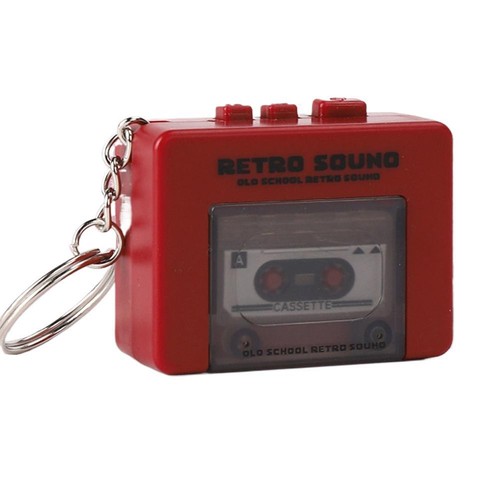 Retro Tape Recorder Pendant Keychain Cassette Tape Recorder Mini Recording G6H3 - Picture 13 of 17