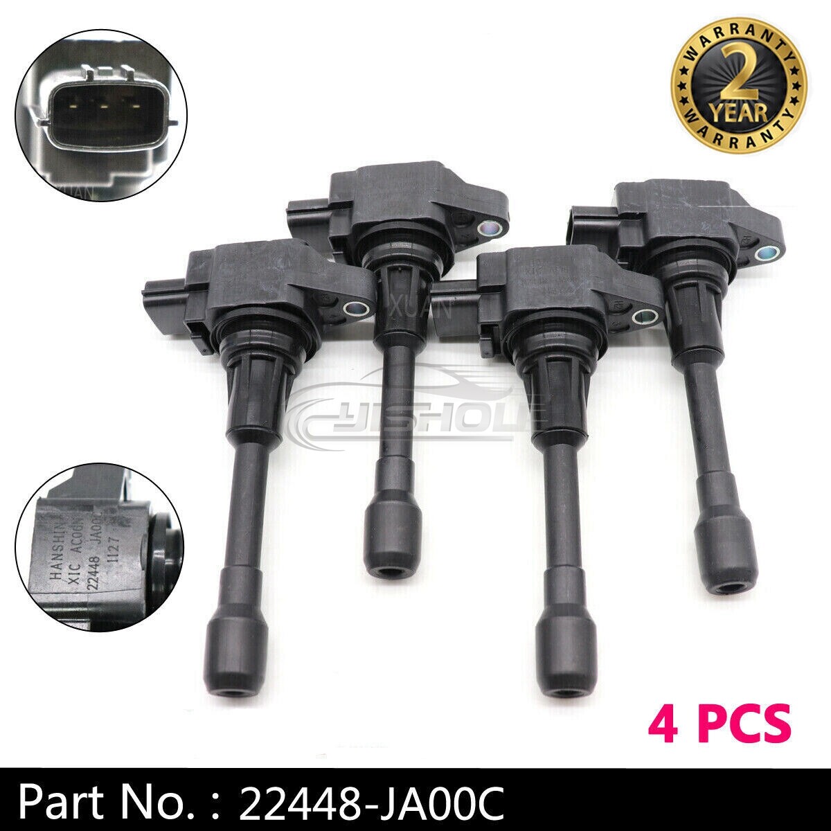 SET OF 4 22448-JA00C Ignition Coil Fits Nissan Altima Rogue SET OF 4 22448-JA00C Ignition Coil Fits Nissan Altima Rogue