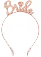 Bride To Be Tiara Hen Party Accessory Rose Gold Sparkly Rhinestones Hen Do Gifts