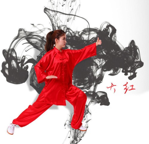 China Kung Fu Tai Chi Kampfkunst Shaolin Wing Chun Anzug Uniform Kleidung Seide L - Bild 18 von 28
