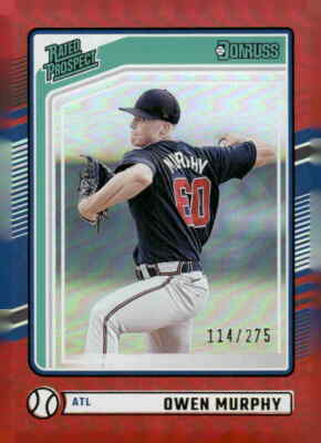 2024 Donruss #190 Owen Murphy Red #/275 Rated Prospect