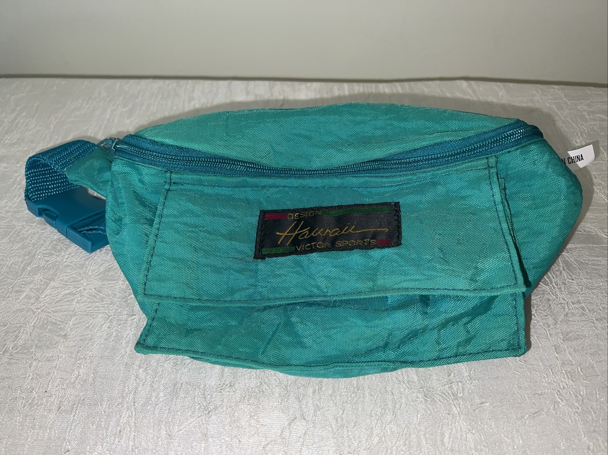 Vintage HAWAII DESIGN Victor Sports Aqua Fanny Pack Waist Bag Bum