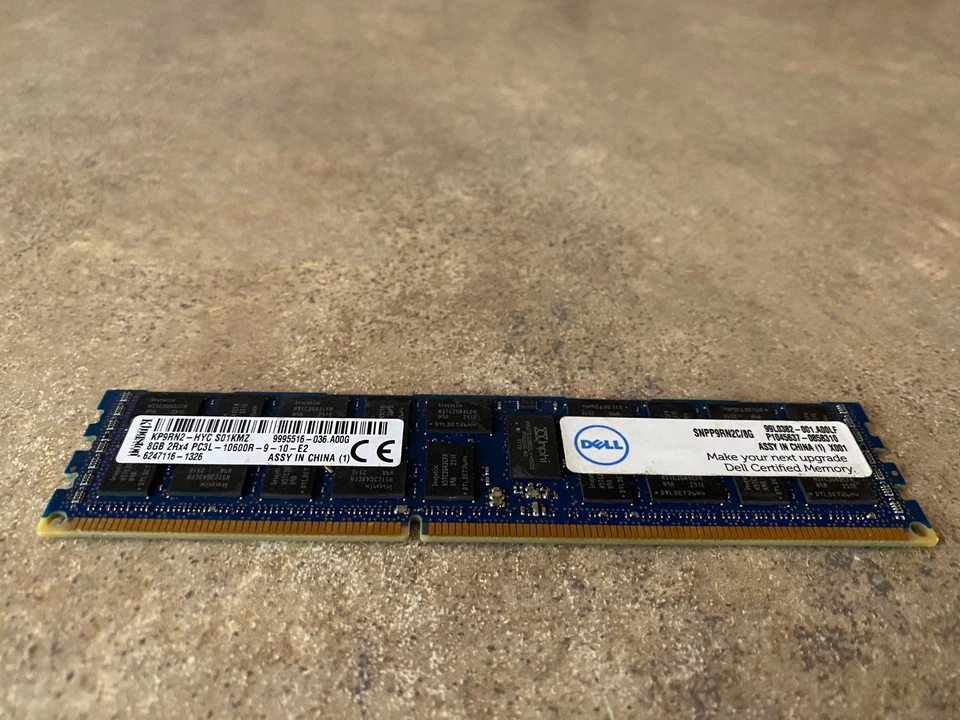 KINGSTON KP9RN2-HYC 8GB PC3L-10600R 2RX4 ECC REG MEMORY DIMM P9RN2 L7-9(9) - Image 2 of 4