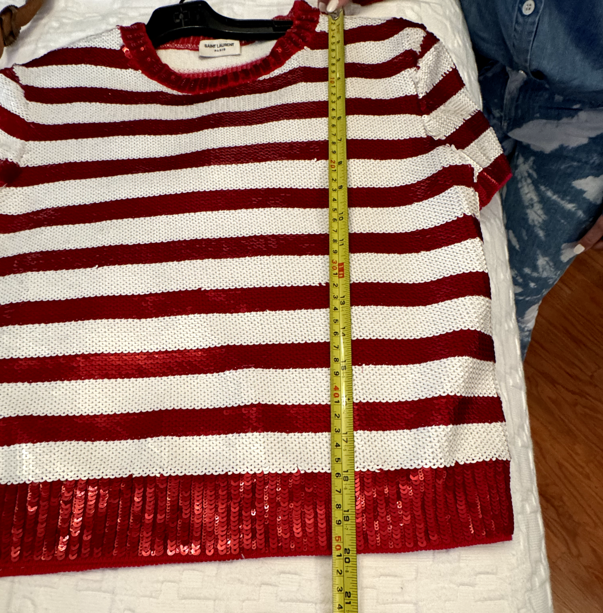 Camicia paillettes Saint Laurent