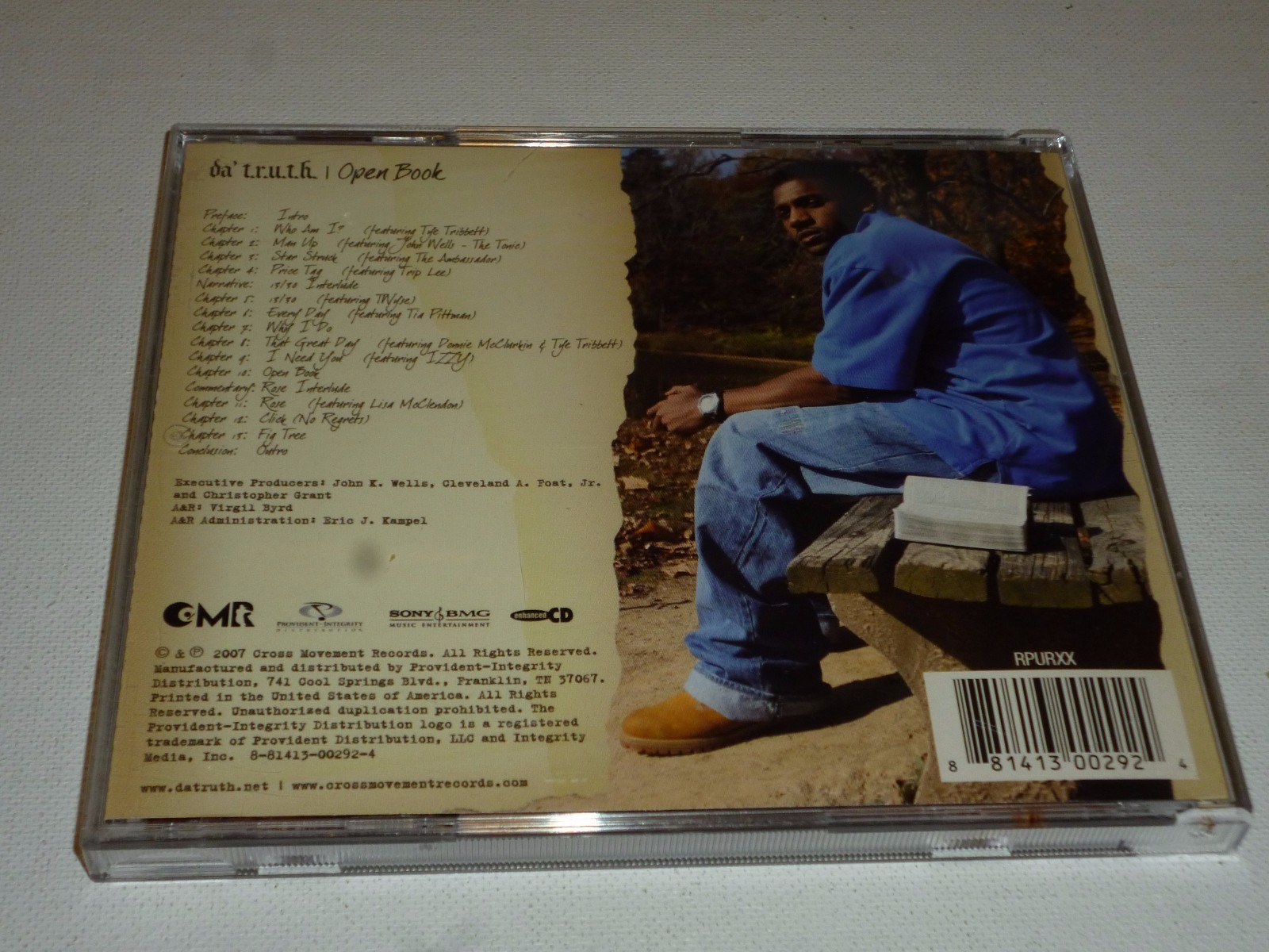 CD Da' T.R.U.T.H.: OPEN BOOK (2007 Cross Movement Records) Religious