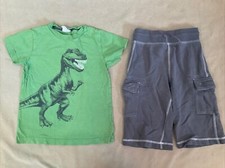 Mini Boden 5/6 Dinosaur Tshirt Hanna Andersson 110 Shorts Lot