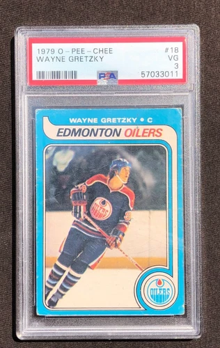 CARD 1979-80 OPC O PEE CHEE WAYNE GRETZKY #18 ROOKIE RC ORIGINAL PSA 3 VG
