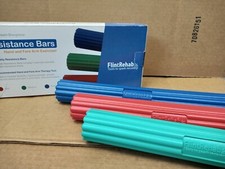 Ejercitador de mano Twist barras flexibles (paquete de 3) - Fortalecedor de barra de terapia flexible