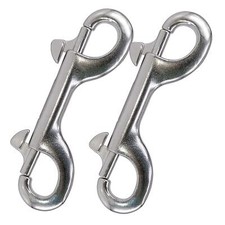 Double Ended Bolt Snap Hook, 2-Pack 3-1/2 in 316 Stainless Steel Marine Grade Do