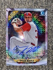 2018 Bowman ROY Favorites Mega Box Mojo Refractor /99 Tyler Mahle Rookie Auto 