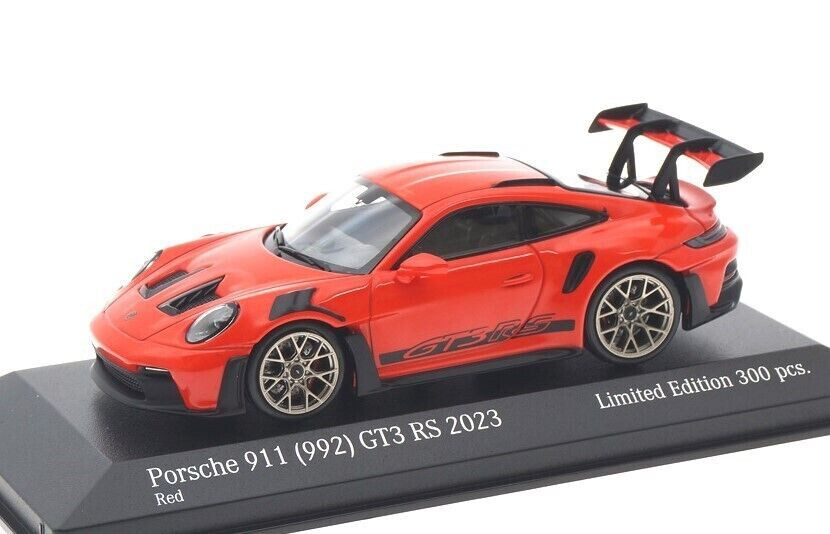 Porsche 911 992 GT3 RS 2023 Red Gold Wheels Minichamps